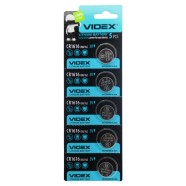 Батарейка, CR1616, літієва, таблетка, 3V, 5шт/уп, Videx